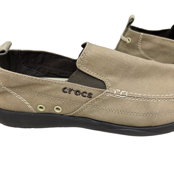 Crocs Walu Slip On Canvas Loafers men's size 12 - Picture 6 of 10